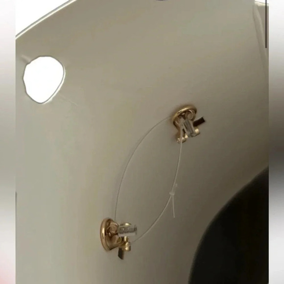 Zara Large Geo Goldtone Flat statement drop earrings - Picture 2 of 8